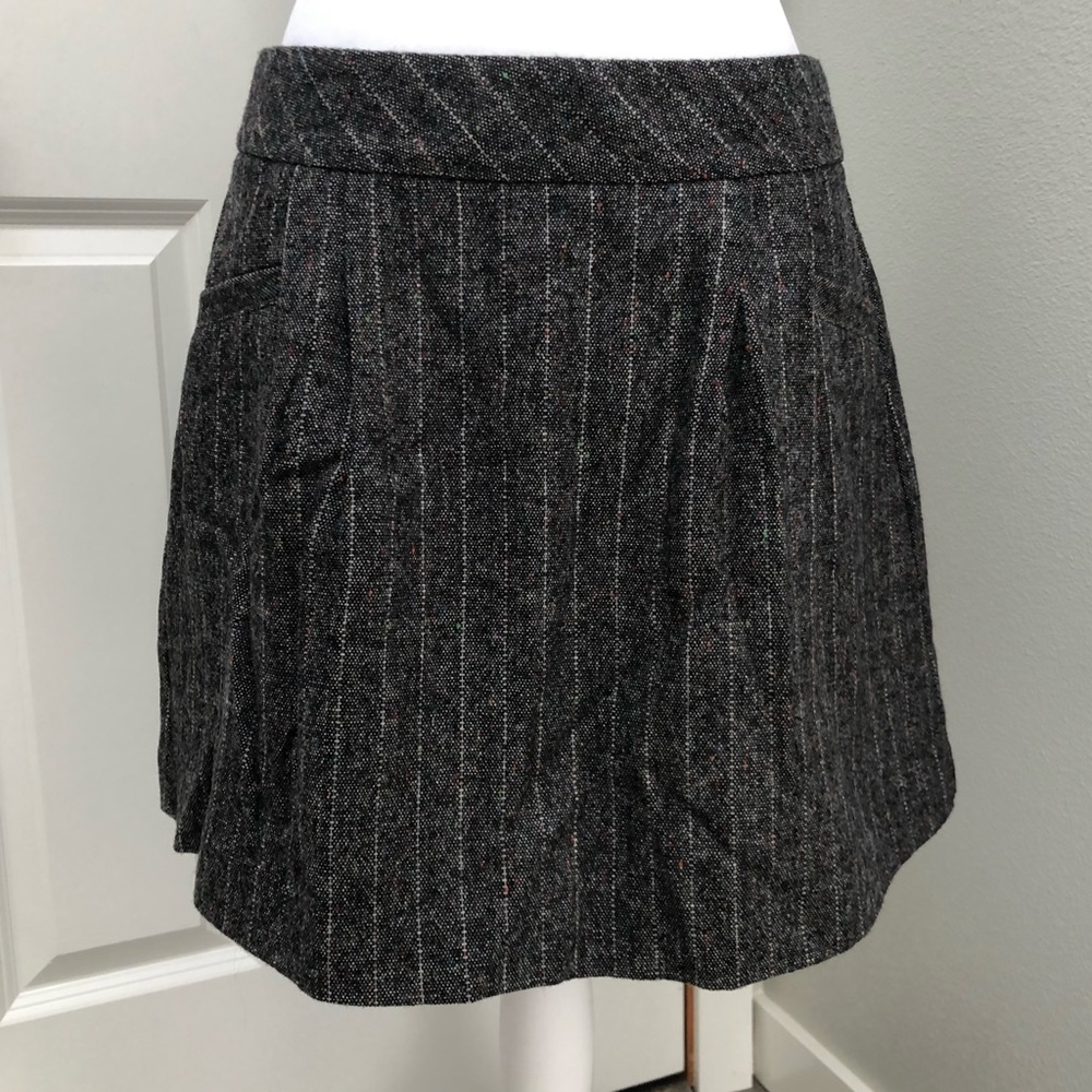 OLD NAVY TWEED PIN STRIPE MINI SKIRT GREY 2 NWT